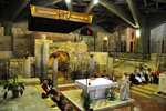 Catholic Mass in the Grotto of the Annunciation (lower level of the church)