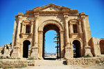 Hadrian's Arch, it was built to honor the visit of Roman Emperor Hadrian