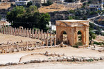 The North Gate, right at the other end of Jerash...