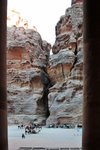 The exit of the Siq as seen from the Treasury. You can see it is not that wide at all!