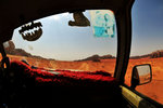 Inside the jeep