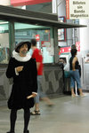 An actor promoting his play or just another street performer? No one knows?! (Estacion de Atocha)