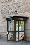 "ONCE". a lottery outlet, very popular throughout Spain