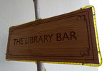 The library bar is on top of the tiny reception
