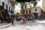 The view from cremerie la place, a good place to rest inside the medina