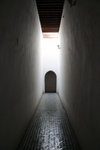 The corridor is long, thin and tall