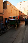 Horse drawn carriages are very common inside the Medina in Morocco