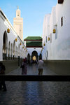 The Mausoleum of Moulay Idriss. The beam is a barrier for all non-muslims as it is a holy place
