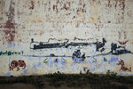 This is a painting of Rabat in its old days...looks like graffiti to me...