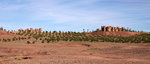 Kasbah-like settlements along the plains of Morocco