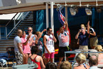 Each team had to sing their National Anthem