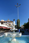 The fountain at the entrance of Barbaros Bulvari. This fountain is always occupied by pigeons