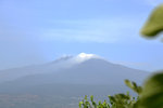 Mount Etna, viewed from the gas station. Most of the time the top is misty, this is considered a clear shot.