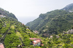 On the way to Ravello, we climbed the hills and stopped at Pontone for lunch