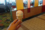 This is the rum raisin... not bad for free ice-cream!
