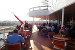 The veranda of Oceanview is a nice place to enjoy your meal, especially when the ship has been docked.
