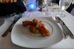 1/9, first formal dining night - Crispy Frog Legs with Green Pea Puree and Garlic-Parsley Sauce