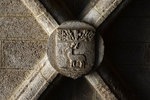 The coat of arms found on the ceiling of the cloisters