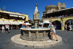 The medieval fountain in Plateia Ippokratous, the square in front of Marine Gate