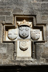 The Inn of Provence has coats of arms set in the wall. They represent the Order of the Knights of St John, the Royal House of France, Grand Master del Carretto and the Knight de Flota
