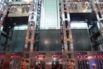 Going to the new terminal in the Dubai Airport, they had these massive lifts that could take a lot of people