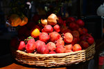Lots of fresh pomegranates for sale!