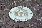 Symbol for 'West Ponente', who blows winds from the west, found in the square of St. Peter's