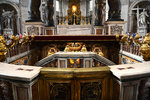 Underneath Baldacchino  is the crypt where St. Peter is reputedly buried.