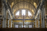 Inside the Basilica, facing the facade.