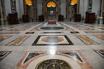 Beneath this very floor of the Basilica lies the crypt where many of the Popes were buried. The crypt is opened to the public.
