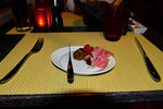 Prosciutto, with parmiggiano reggiano, sweet cantaloupe,baby arugula & fresh basil