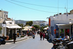 Finally back to the main street of Fira ... yes finally you see cars and ATVs.