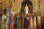 Mural-painting of Queen Isabel the Catholic when she was proclaimed Queen of Castile and Leon in Segovia on November 13th, 1474