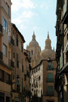 View of Cathedral through the street of Segovia