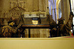 Tomb of Christopher Columbus inside the Cathedral, side view