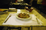 Appetizer (Egg & bacon in garlic and Olive Oil) for a 3 course meal + Sherry (EUR 10), Cafe la Gloria -- 10th July 2006