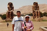 Tamer & his mom Mahiba, Colossi of Memnon, Luxor