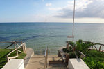 Next to the pool was the stairways to the beach