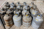 LPG tanks lying in the middle of the street