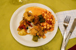 This was dinner, buffet style... yes those looked like chicken and pasta were indeed chicken and pasta... by then we just wanted to be fed and go to sleep early