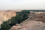 Once passed the gap, you would be rewarded with the view of the old Chebika village ruins, as well as the palmeraie around it. There was such a high contrast of the greens (trees) and the yellows (barren land)