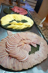 The selection of cold meat at the breakfast was good