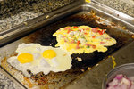 You could choose between brown eggs or white eggs for your omelettes or fried eggs