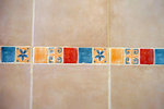 I like the pattern on the bathroom tiles