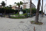 Statue of Ibn Khaldun, a great Tunis-born Islamic teacher and philosopher, but he was surrounded by barbed wires... is that how you pay respect to a great man?