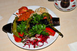 Aubergine kebab, delicious if you like augergine/eggplant... u can skip the lamb that comes with it though