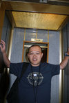 My hotel lift - it says it can fit 3 persons... I doubt I could fit myself in with my backpack at the same time
