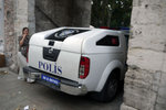 Turkish Police Car - What is at the back? a) a custody cell, b) a kennel for the all mighty police dog, c) the ultimate flux capacitor...