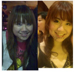 比較濃的謝師宴妝 . 啡色眼影 ,黑眼線加大