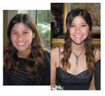 大細眼 , 假眼睫毛 , 啡色黑眼影 , 打長加大眼形